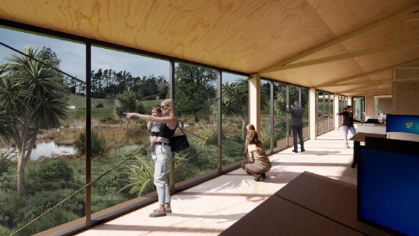Interior view to wetland outlook
